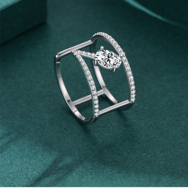 Sterling Silver Geo Ring