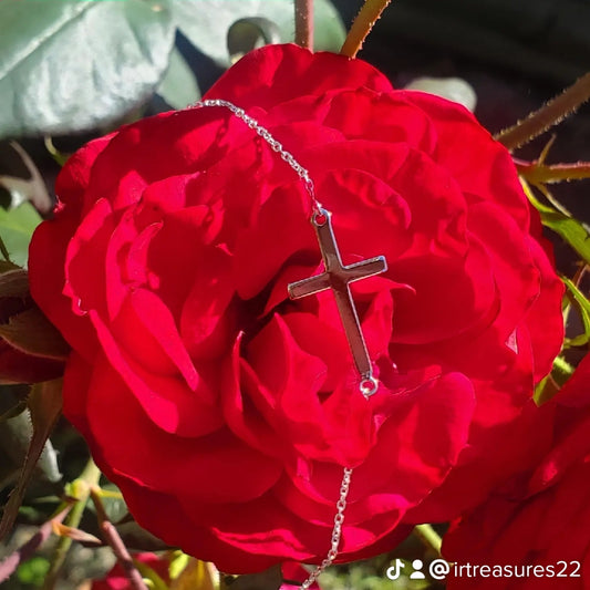 Sterling Silver Cross Bracelet