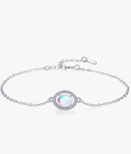 Elegant Moonstone Sterling Silver Bracelet